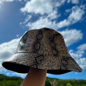 Forever 21 Snake Print Bucket Hat